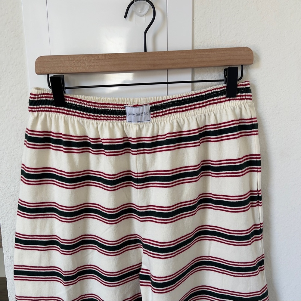 New PARKE Holiday Striped Cotton Boxer Pants - Picture 4 of 5